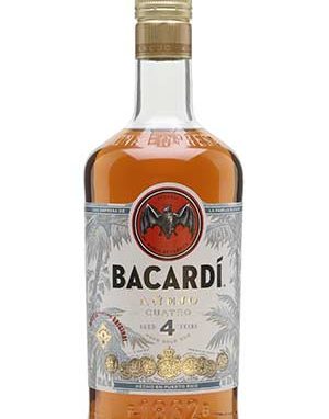 Bacardi Anejo Quatro 4 YO Gold Rum (100cl , 40%)